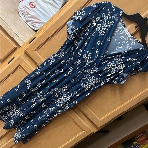 Jon & Anna Navy Blue Floral Dress